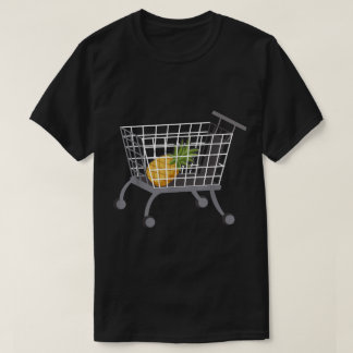 Camiseta Piña Divertida en Diseño de Carrito de Compras