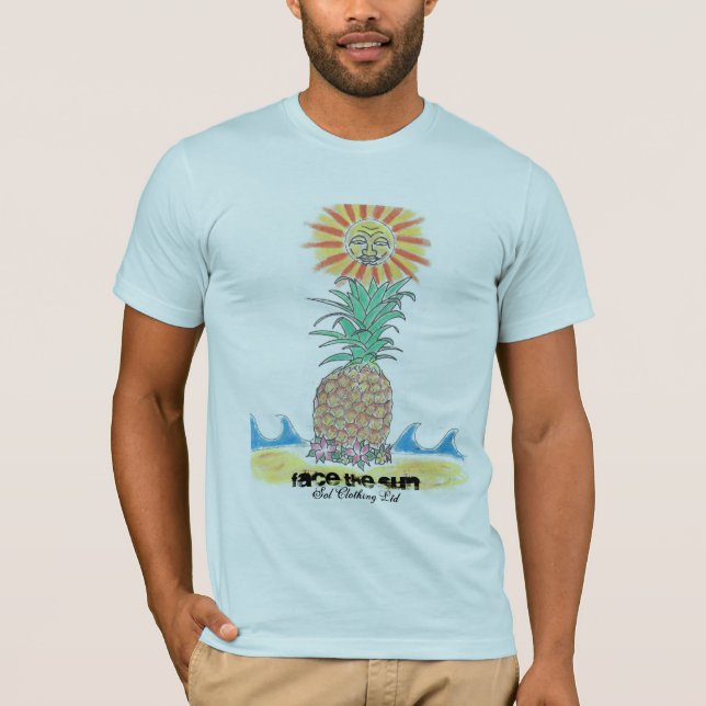Camiseta piña en el sol (Anverso)