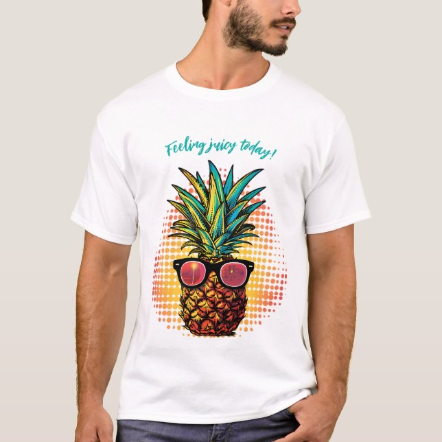 Camiseta Piña en gafas de sol negro (Anverso)