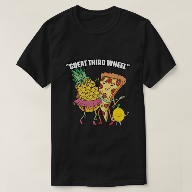 Camiseta Piña En Pizza Perfecta Con Limón Para Hawai (Diseño del anverso)
