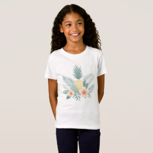 Camiseta Piña floral y Hawaiana
