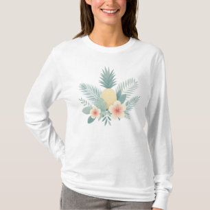 Camiseta Piña floral y Hawaiana