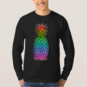 Camiseta Piña Gay Lesbiana Arcoíris Tropical LGBTQ Pinea