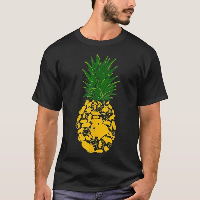 Camiseta Piña Guinea Cerdos Forma de piña Guinea Cerdo L (Anverso)