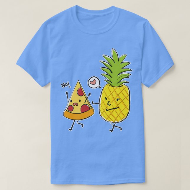 Camiseta Piña hawaiana de pizza  (Diseño del anverso)