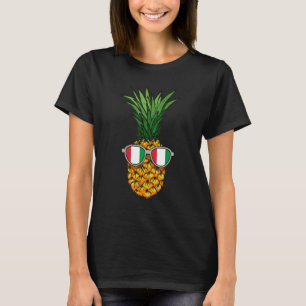 Camiseta Piña italiana Bandera de Italia Gafas de sol Summe