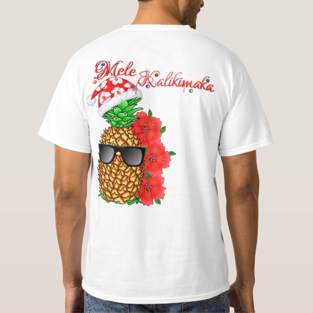 Camiseta Piña Navidad Mele Kalikimaka (Reverso)