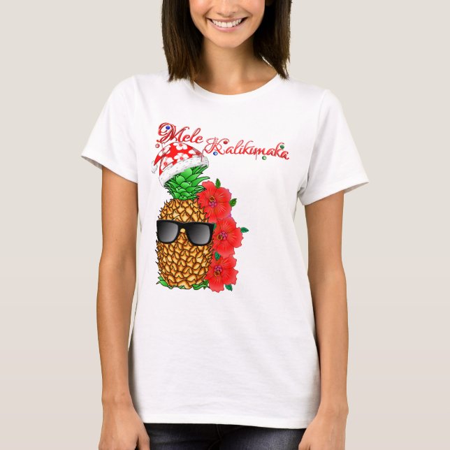 Camiseta Piña Navidad Mele Kalikimaka (Anverso)