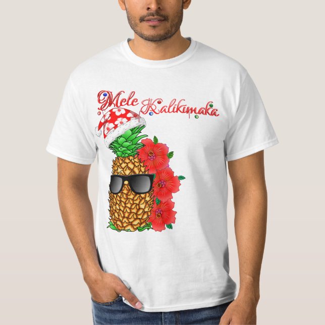 Camiseta Piña Navidad Mele Kalikimaka (Anverso)