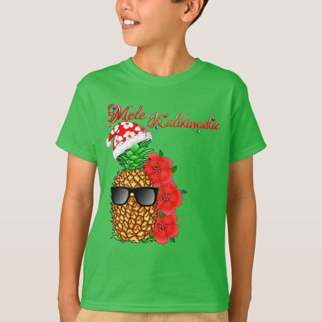 Camiseta Piña Navidad Mele Kalikimaka (Anverso)