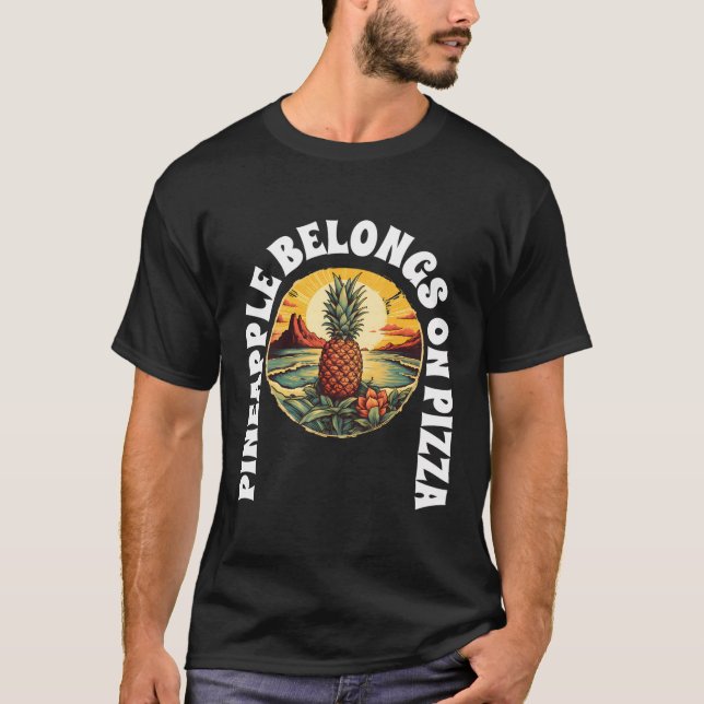 Camiseta Piña Pertenece A La Pizza (Anverso)