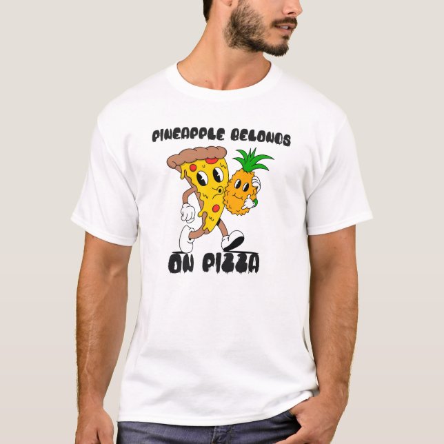 Camiseta Piña Pertenece A La Pizza (Anverso)