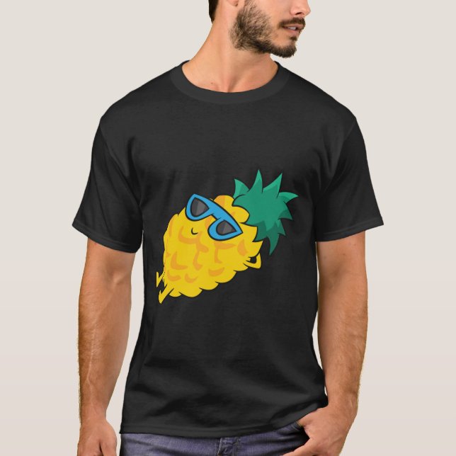 Camiseta Piña Piña Fruta Veraniega Gafas De Sol Cuta Piña (Anverso)