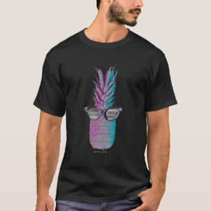 Camiseta Piña Retro Con Sombros De Gafas De Sol Viaje De Ve