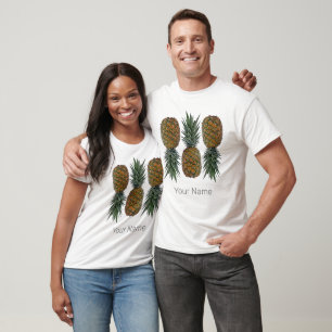 Camiseta Piña Retro Vega y Vegetariana Fruta Vintage
