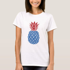 Camiseta Piña roja blanca y azul