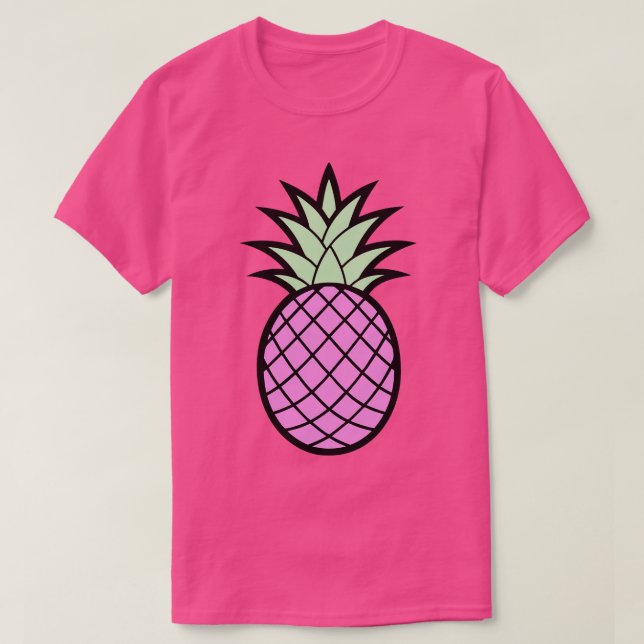 Camiseta Piña rosa TShirt 1 (Diseño del anverso)