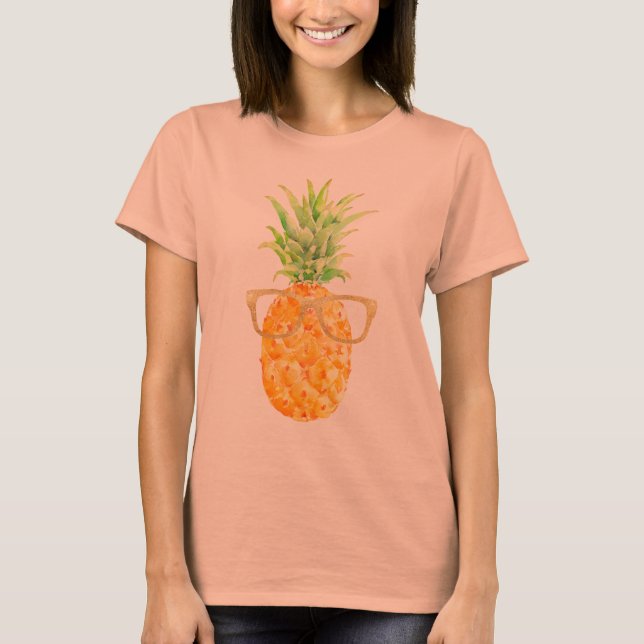 Camiseta Piña Tropical Hipster (Anverso)