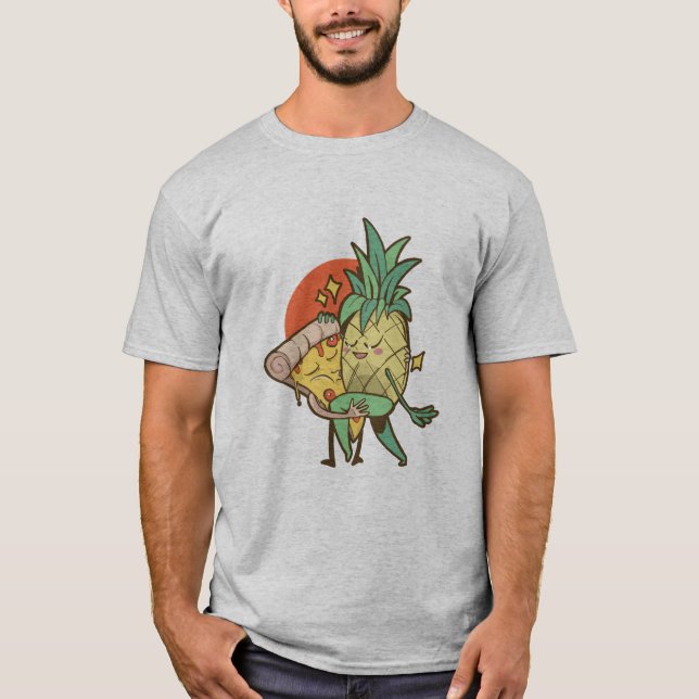 Camiseta Piña y pizza en el amor (Anverso)