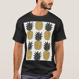 Camiseta Piñas de oro: sin soldadura blanca de mano.