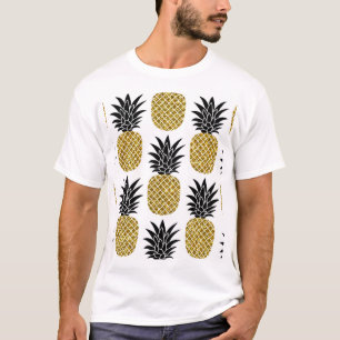 Camiseta Piñas de oro: sin soldadura blanca de mano.