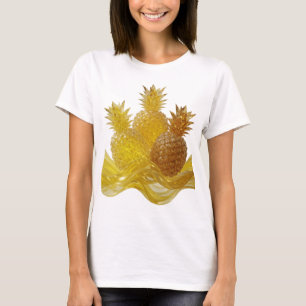 Camiseta Piñas doradas geniales PIÑAS DORADAS CON OLAS DE O