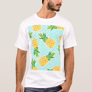 Camiseta Piñas Exóticas: Polka Azul-Dot Diversión.