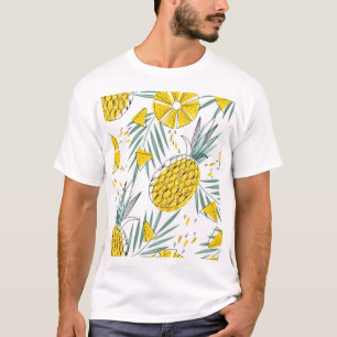 Camiseta Piñas jugosas: patrón vintage brillante.