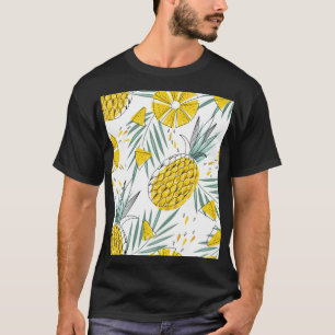 Camiseta Piñas jugosas: patrón vintage brillante.