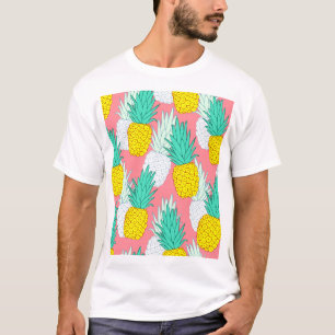 Camiseta Piñas Tropicales: Moda Personalizado Roja.