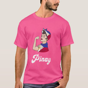 Camiseta Pinay Filipina Chica Orgullosa Bandera Filipina Fi