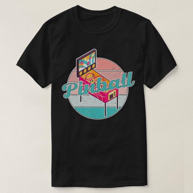 Camiseta Pinball Ball Insertar juego de monedas sobre la ar (Diseño del anverso)