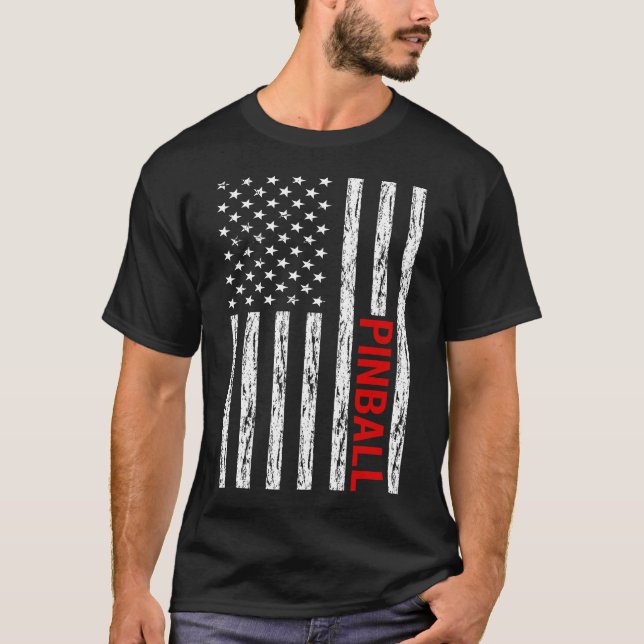 Camiseta Pinball de bandera de los Estados Unidos (Anverso)