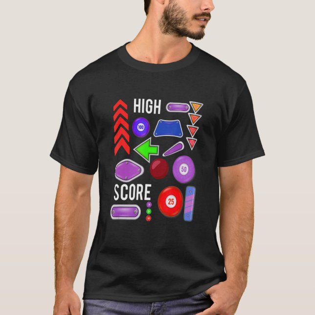 Camiseta Pinball de puntuación alta (Anverso)