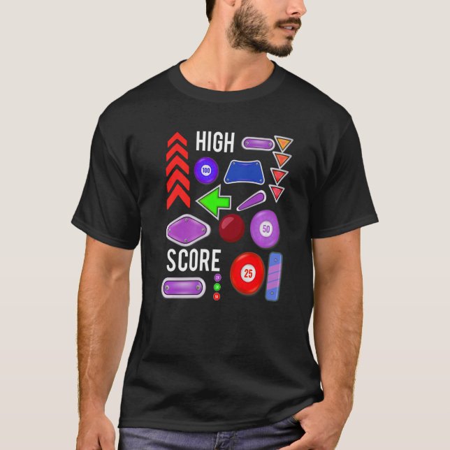 Camiseta Pinball de puntuación alta (Anverso)