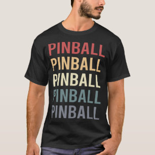 Camiseta Pinball de Texto Retro