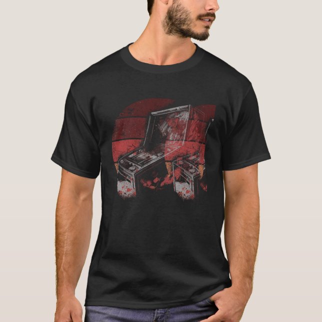 Camiseta Pinball Machine Retro Player Gamer Video Arcade C (Anverso)