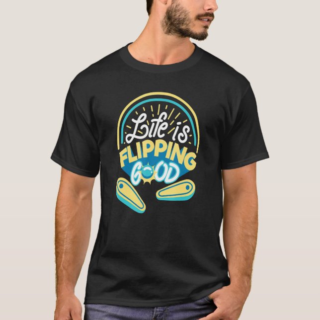 Camiseta Pinball retro clásico retro de la época A (Anverso)