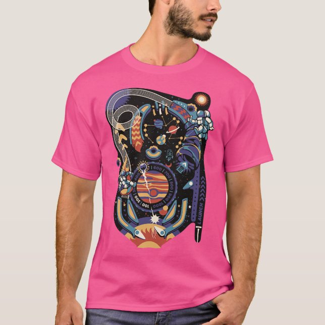 Camiseta Pinball Space Machine Light by Tobe Fonseca (Anverso)
