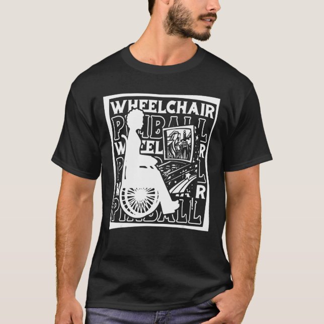 Camiseta Pinball Whechair - Arcade Game Machine Retro Pin (Anverso)