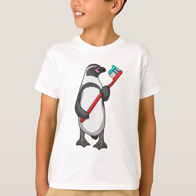 Camiseta Pincel de dientes de pingüino (Anverso)