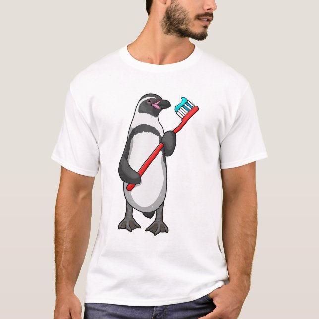Camiseta Pincel de dientes de pingüino (Anverso)
