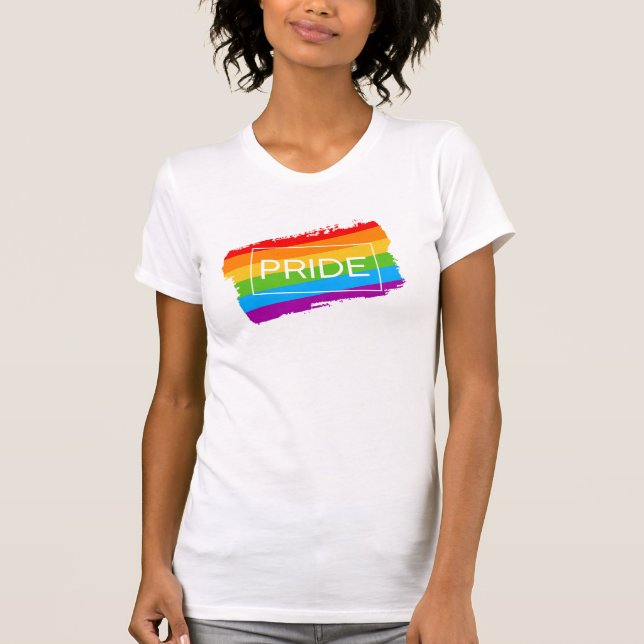 Camiseta Pincel de orgullo arcoiris (Anverso)