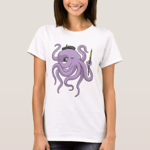 Camiseta Pincel de pintador de pulpo