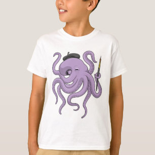Camiseta Pincel de pintador de pulpo