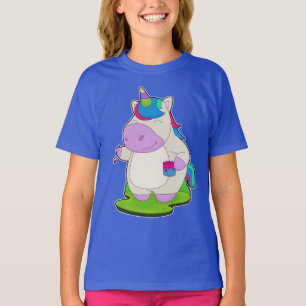 Camiseta Pincel de pintador de unicornio