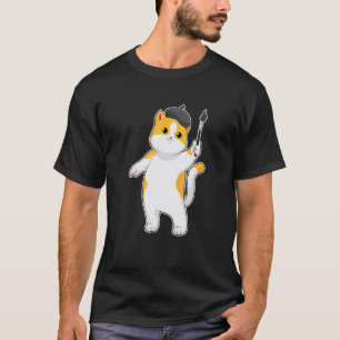 Camiseta Pincel de Pintor de Gatos