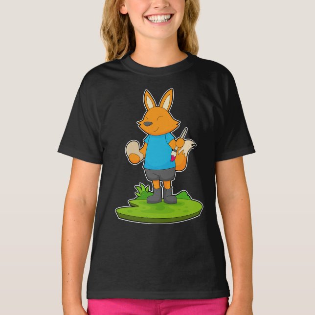 Camiseta Pincel de pintura de Fox (Anverso)