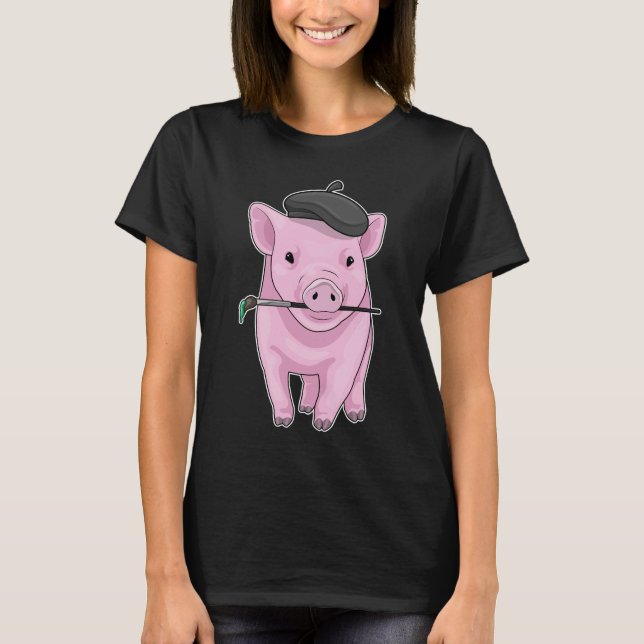 Camiseta Pincel de pintura para cerdos (Anverso)