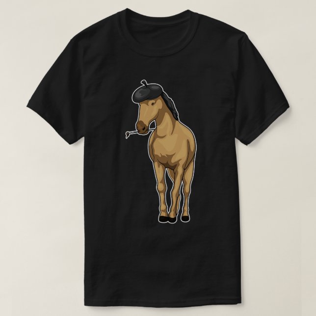 Camiseta Pincel de pintura para gallina (Diseño del anverso)